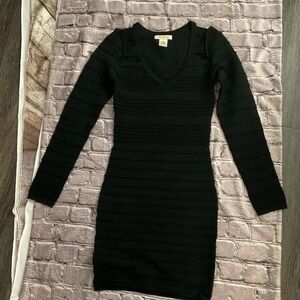 Black Long Sleeve Bandage Dress